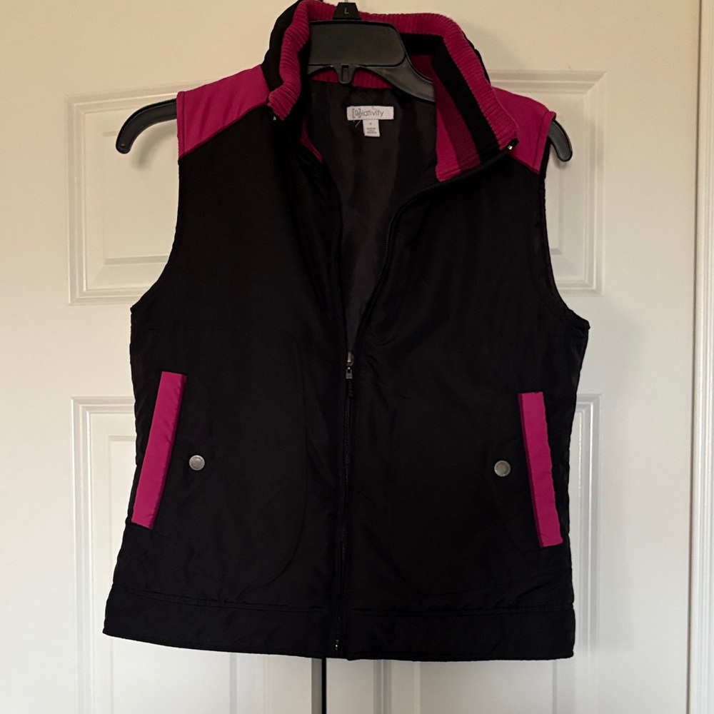 Relativity Black and Pink Vest